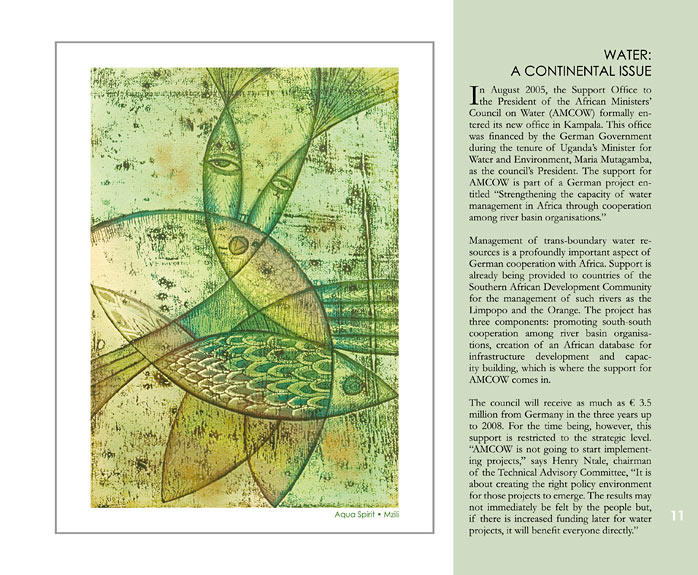 page of German-Ugandan development cooperation brochure