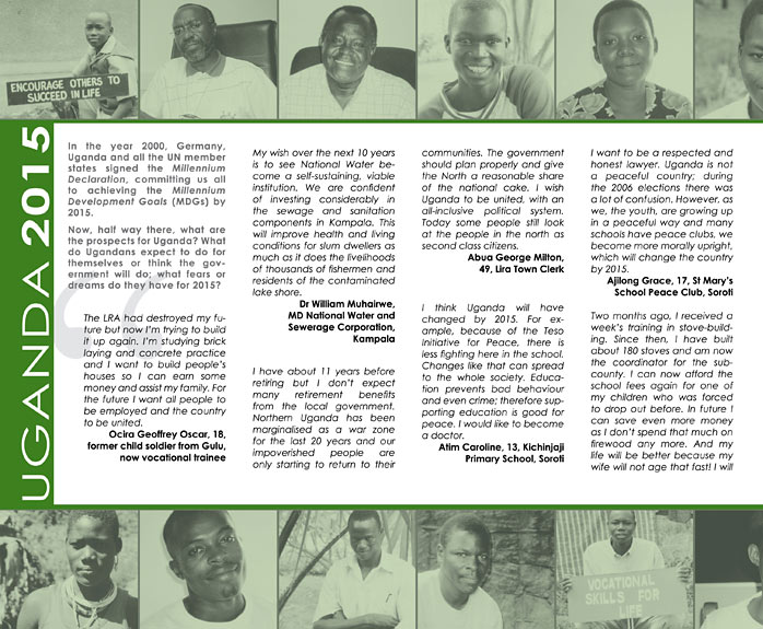 page of German-Ugandan development cooperation brochure