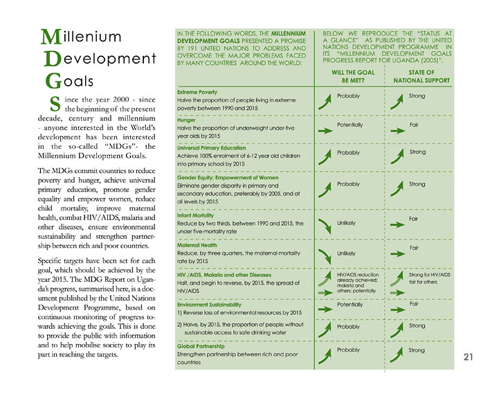 page of German-Ugandan development cooperation brochure