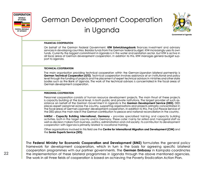 page of German-Ugandan development cooperation brochure