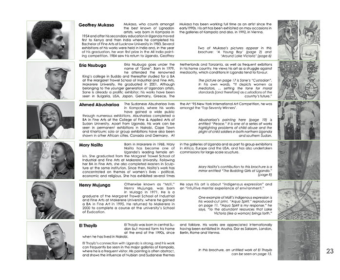page of German-Ugandan development cooperation brochure