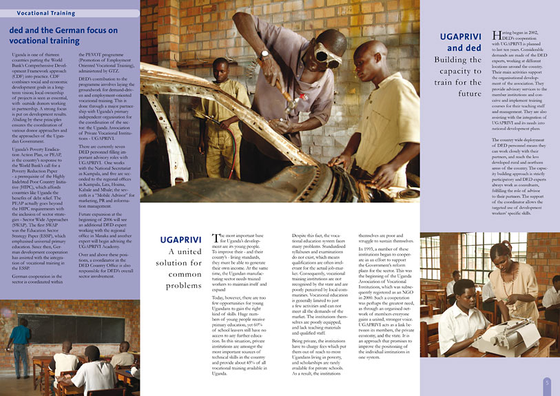 pages DED Uganda brochure
