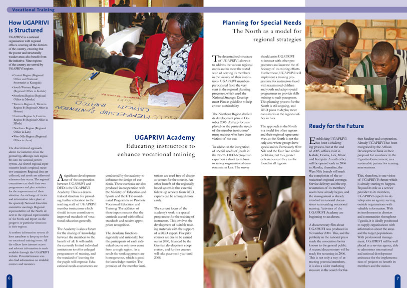 pages DED Uganda brochure