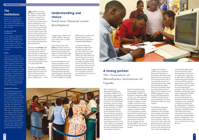 pages DED Uganda brochure