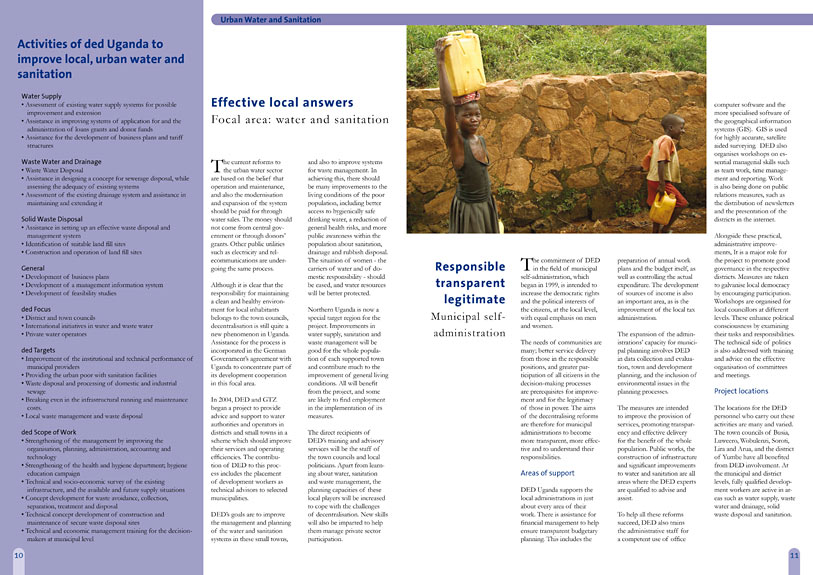 pages DED Uganda brochure