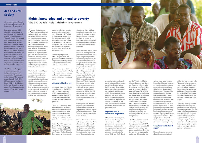 pages DED Uganda brochure