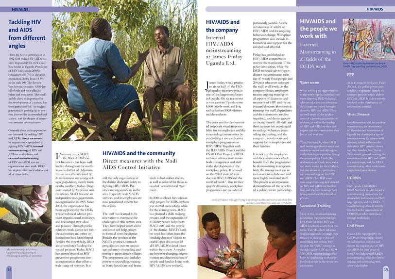 pages DED Uganda brochure