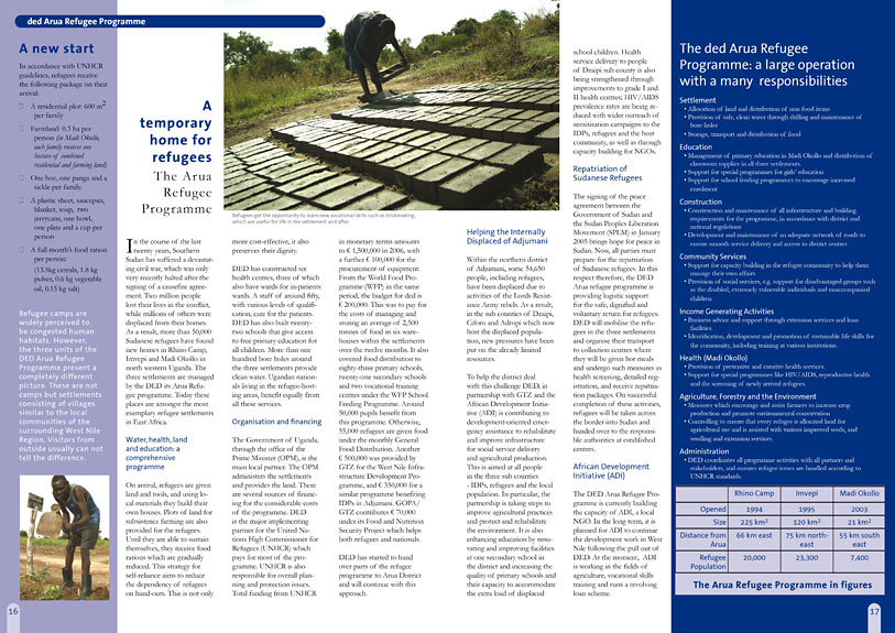 pages DED Uganda brochure