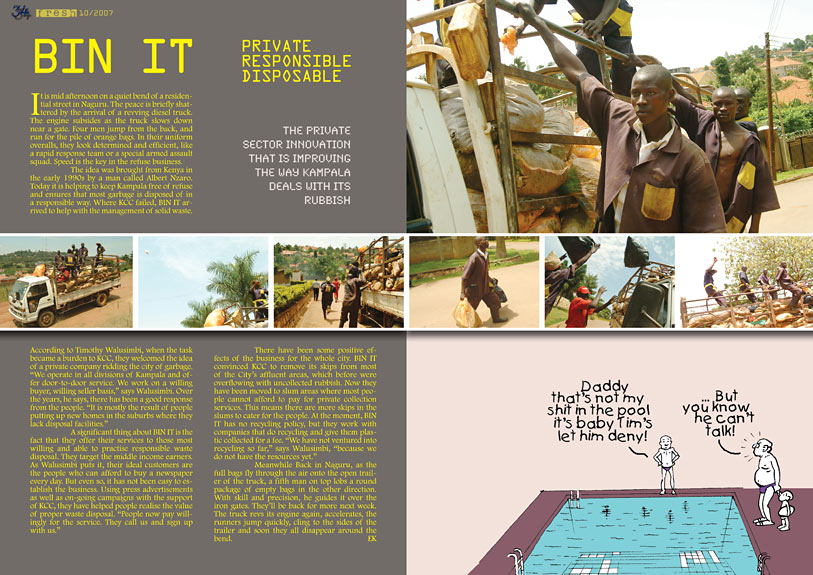 page 2 of Fresh magazine on sanitation and hygiene in Uganda