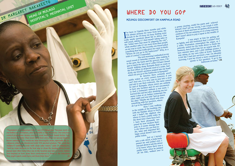 page 2 of Fresh magazine on sanitation and hygiene in Uganda
