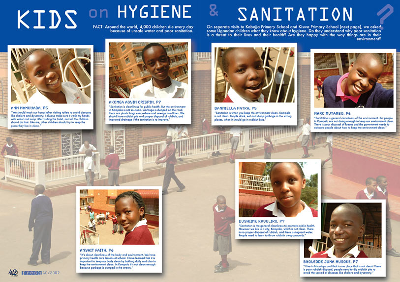 page 2 of Fresh magazine on sanitation and hygiene in Uganda