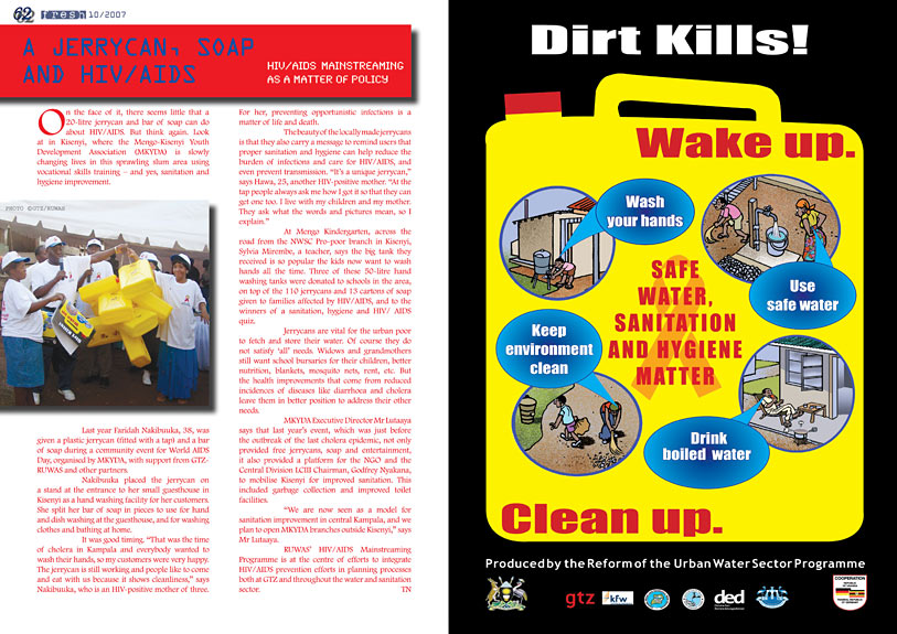 page 2 of Fresh magazine on sanitation and hygiene in Uganda