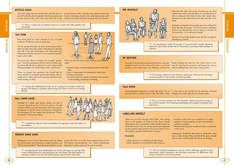 pages of youth social work methods handbook