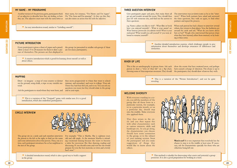 pages of youth social work methods handbook