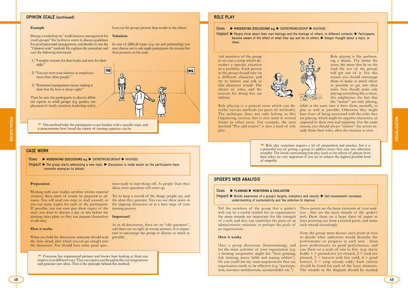 pages of youth social work methods handbook
