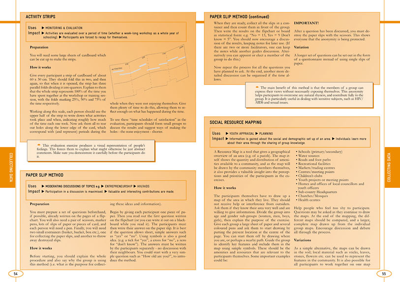 pages of youth social work methods handbook