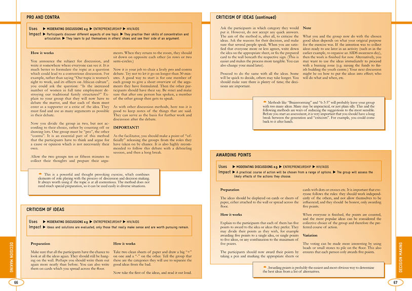 pages of youth social work methods handbook