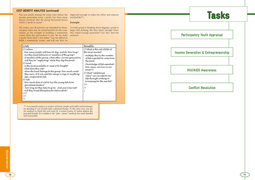 pages of youth social work methods handbook