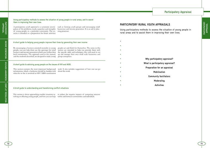 pages of youth social work methods handbook
