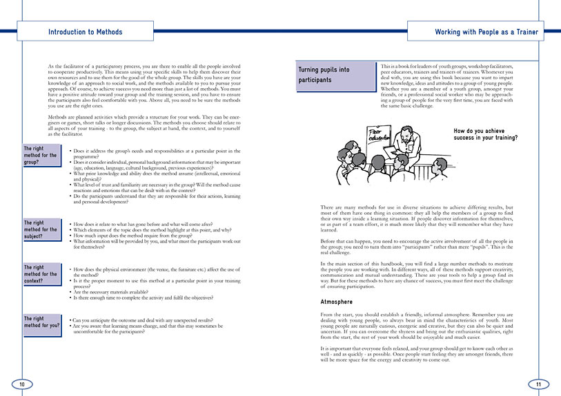 pages of youth social work methods handbook