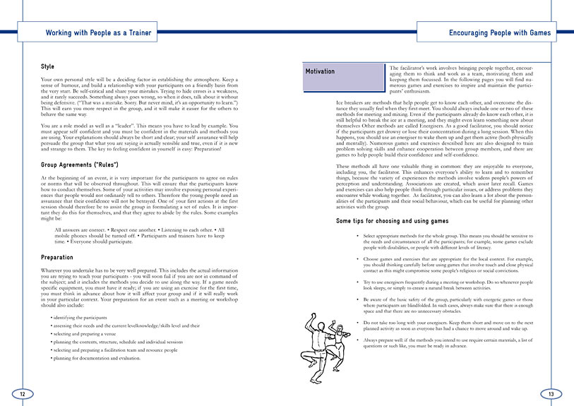 pages of youth social work methods handbook